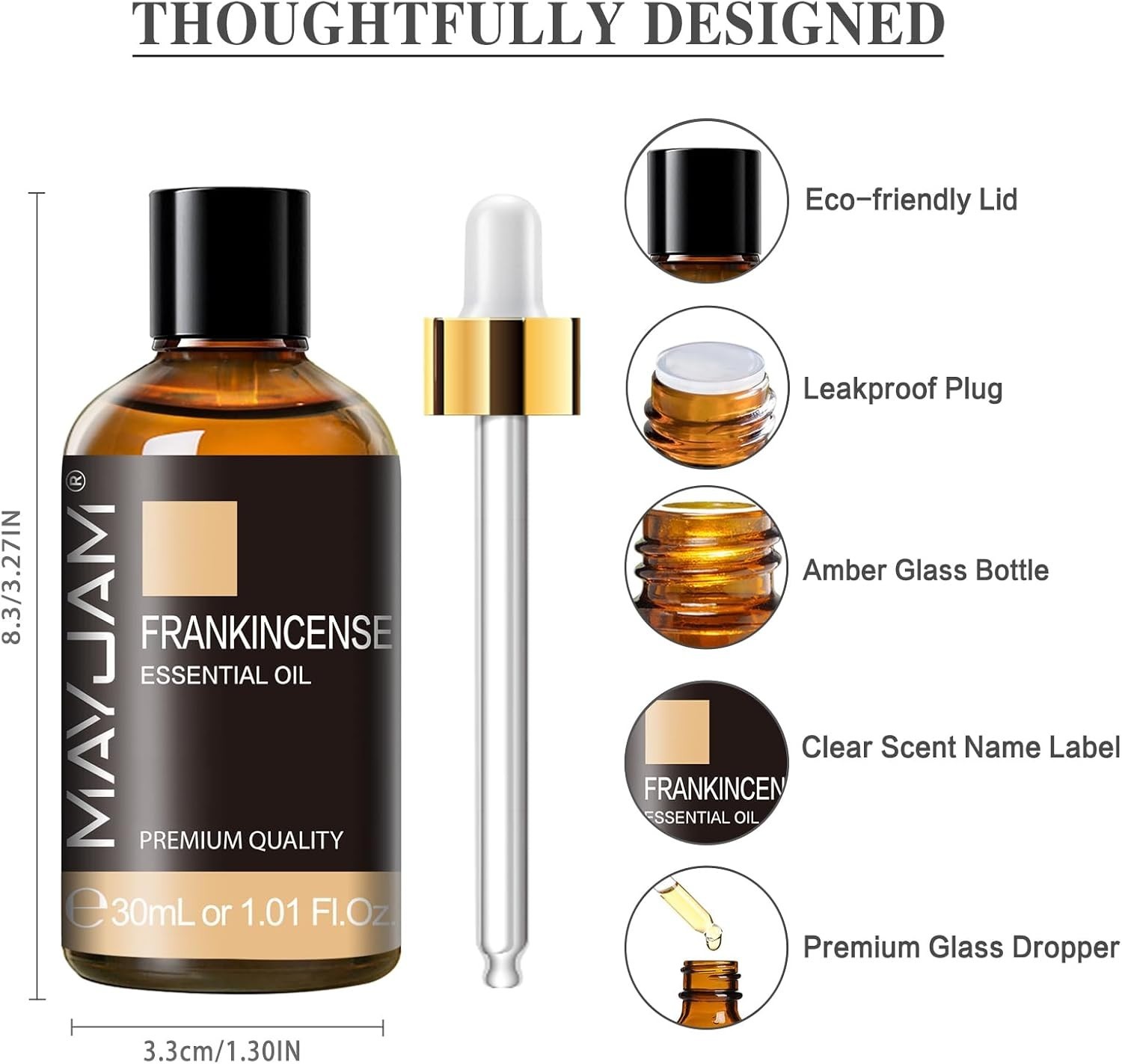 Frankincense Essential Oil 30ML/ 1.01FL.OZ, Pure Aromatherapy Frankincense Oi…