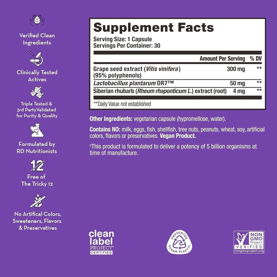 Pack of 2 – HUM Fan Club Menopause Probiotic Supplement with Siberian Rhubarb