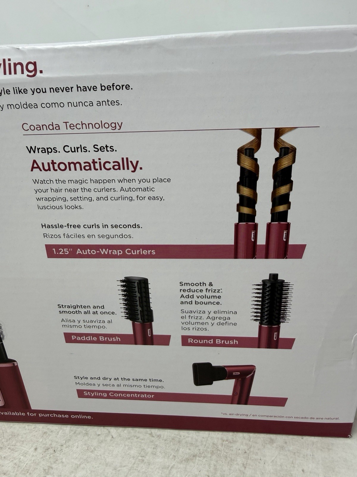 Shark FlexStyle Air Styling & Drying System Black Cherry, HD457CR