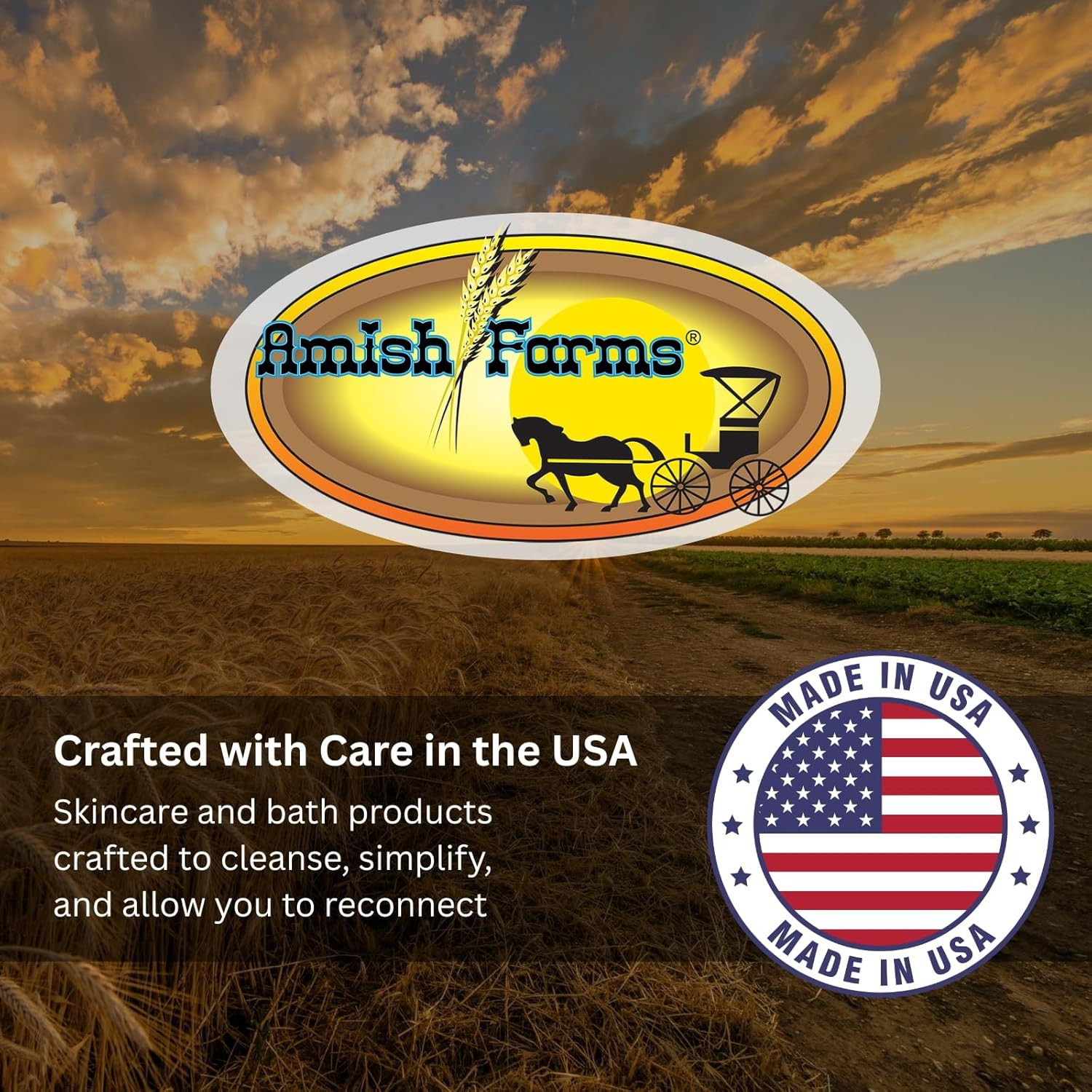 Amish Farms Natural Bar Soap 5-Pack Variety – Handmade Cold Process Moisturizing