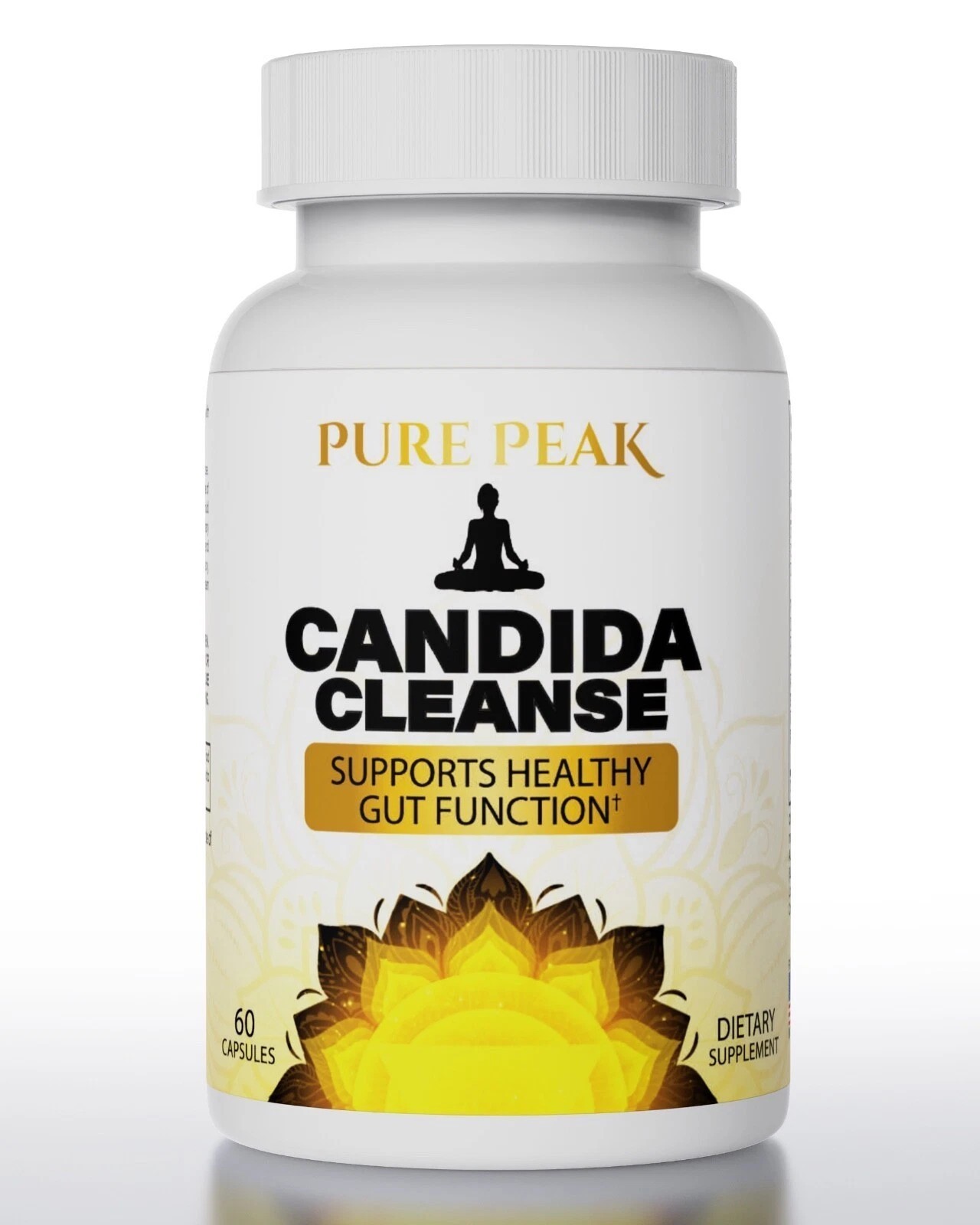 NEW Pure Peak Candida Cleanse-Boost Gut&Colon Health-60 Caps – for Men&Women