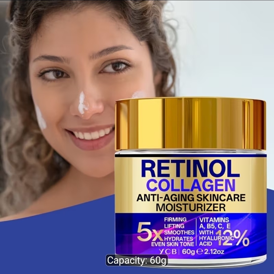 YCB Retinol Collagen Moisturizing Cream 60g/2.12oz – Face Cream with Hyaluronic