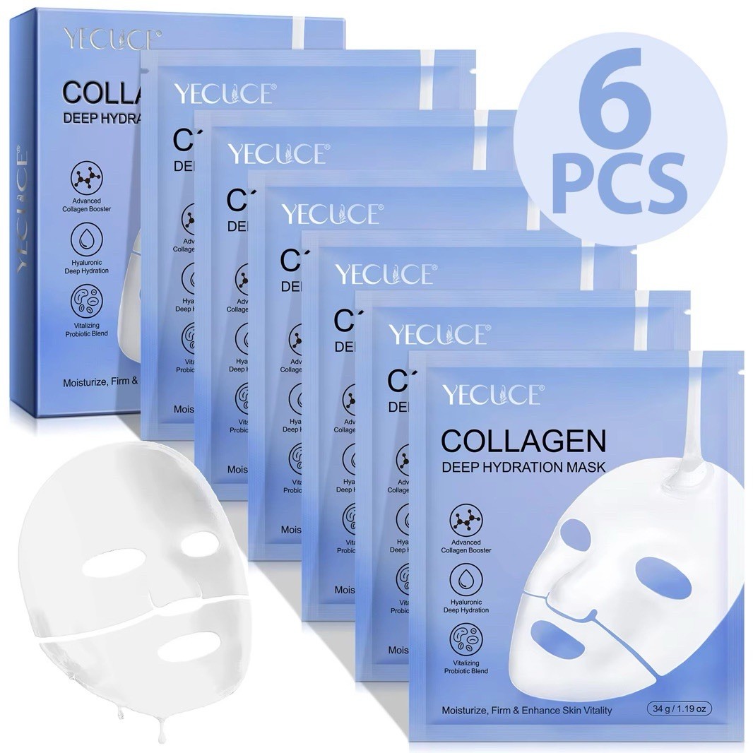 Collagen Deep Hydration Mask Sheet w/ Hyaluronic Acid 6pcs 34g