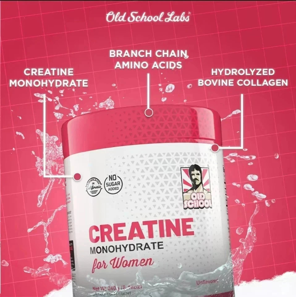 Creatine Monohydrate 5000mg for Women 2g Collagen & 1g BCAA – 240g