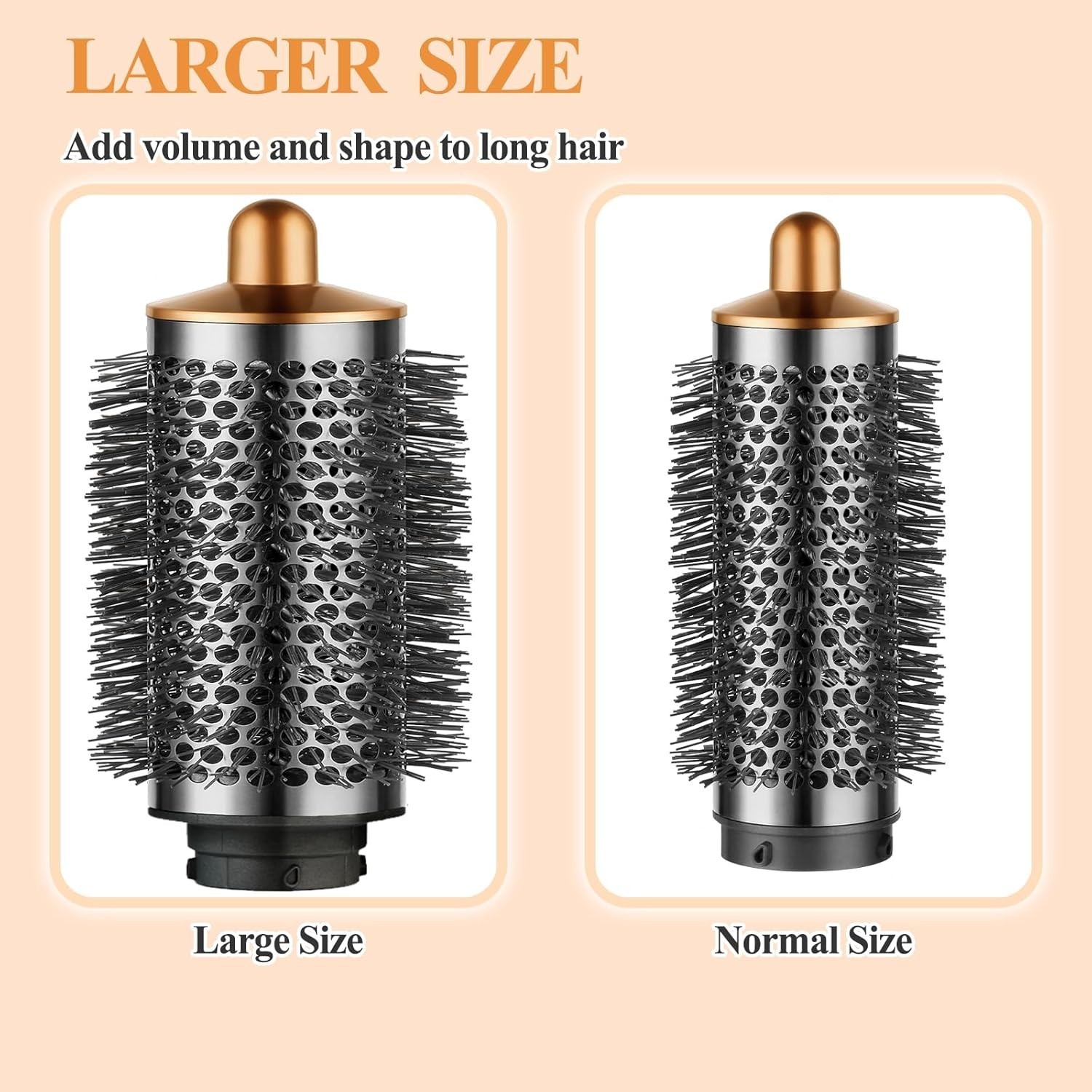 Dyson Airwrap Large Round Volumizing Brush – Nickel/Copper Fluffy Styler