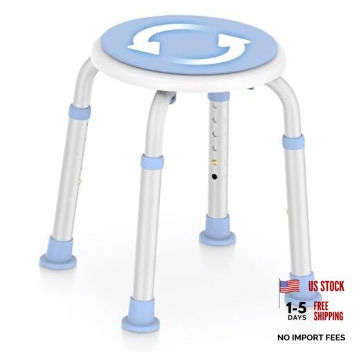 360 Rotating Swivel Shower Seat – Adjustable Seat for Tub & Small Bathtub –