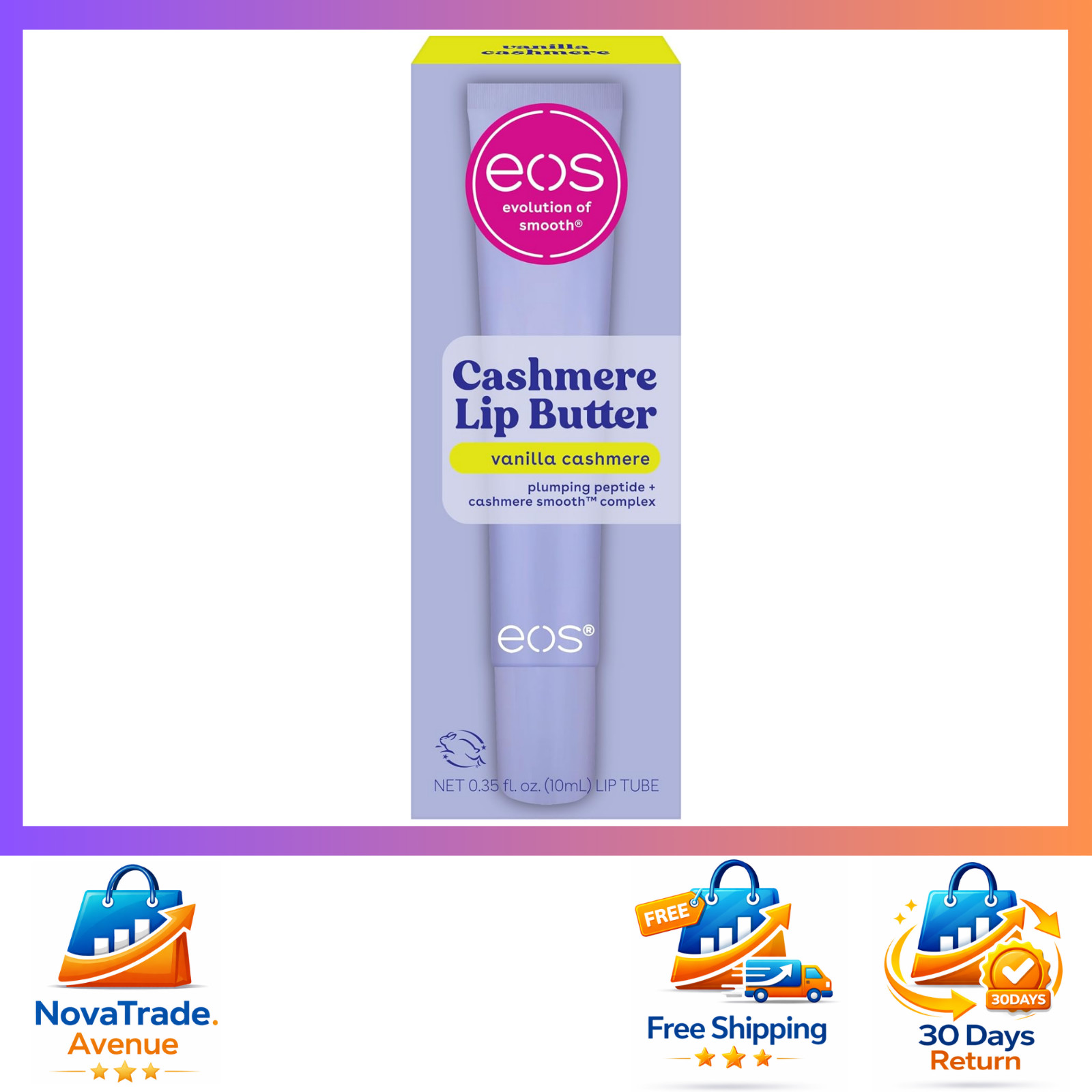 eos Cashmere Lip Butter, Vanilla Cashmere, 0.35 fl oz