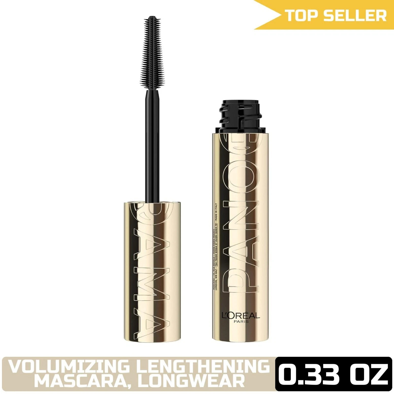 (2) L’oreal Voluminous Panorama Mascara 701 Blackest Black 0.33 OZ – New W/O Box