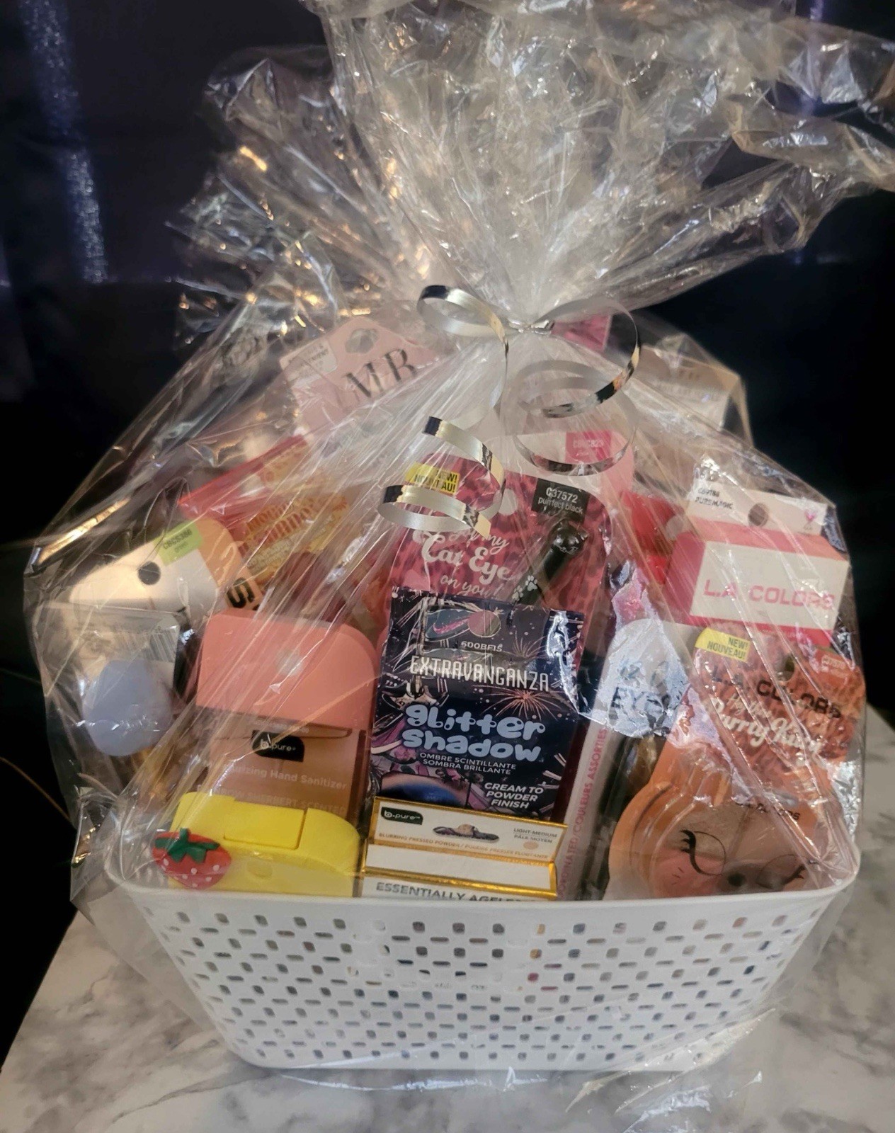 Assorted filled baskets w/ Skincare Makeup Gift Full Size Glitter +LA Colors