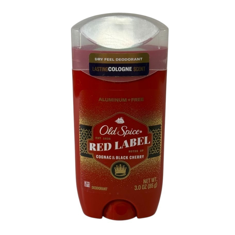 Old Spice Red Label Cognac & Black Cherry Deodorant Scent 3 oz Aluminum-Free