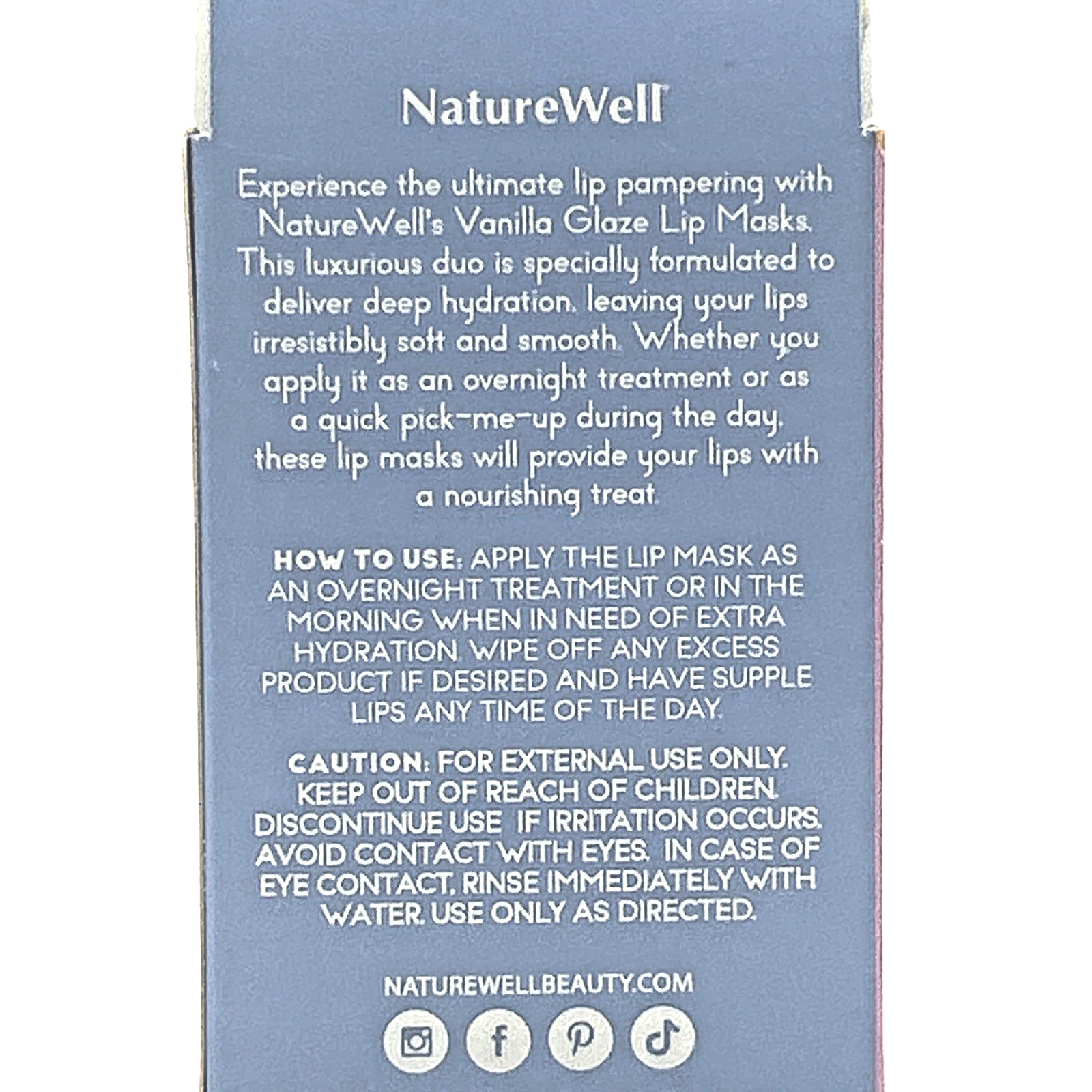 NatureWell Vanilla Glaze Hydrating Lip Mask w/ Coconut Oil, 2-Pack (0.7 oz)