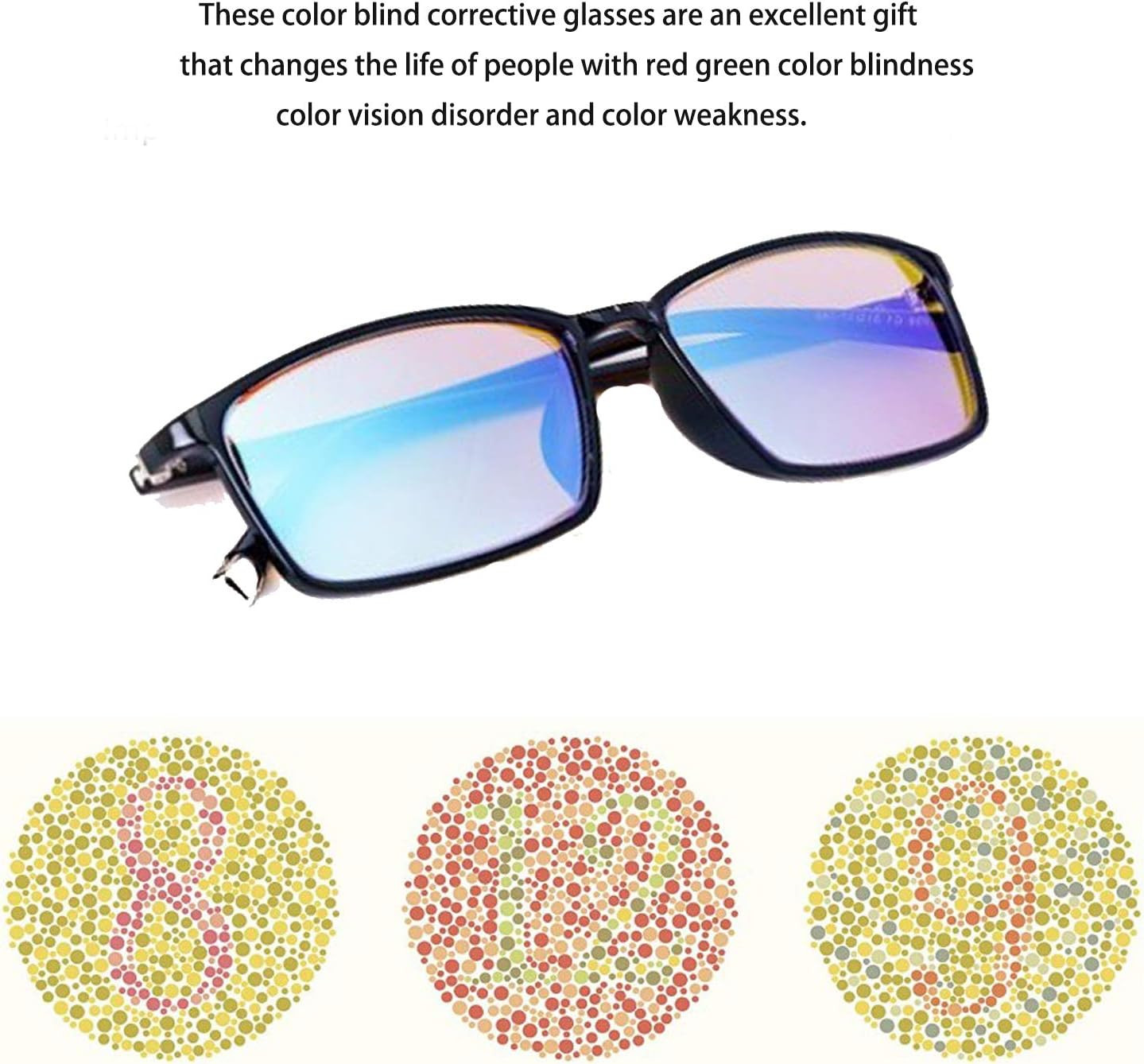 Color Blind Glasses, Glasses Suitable for Indoor and Outdoor Use
