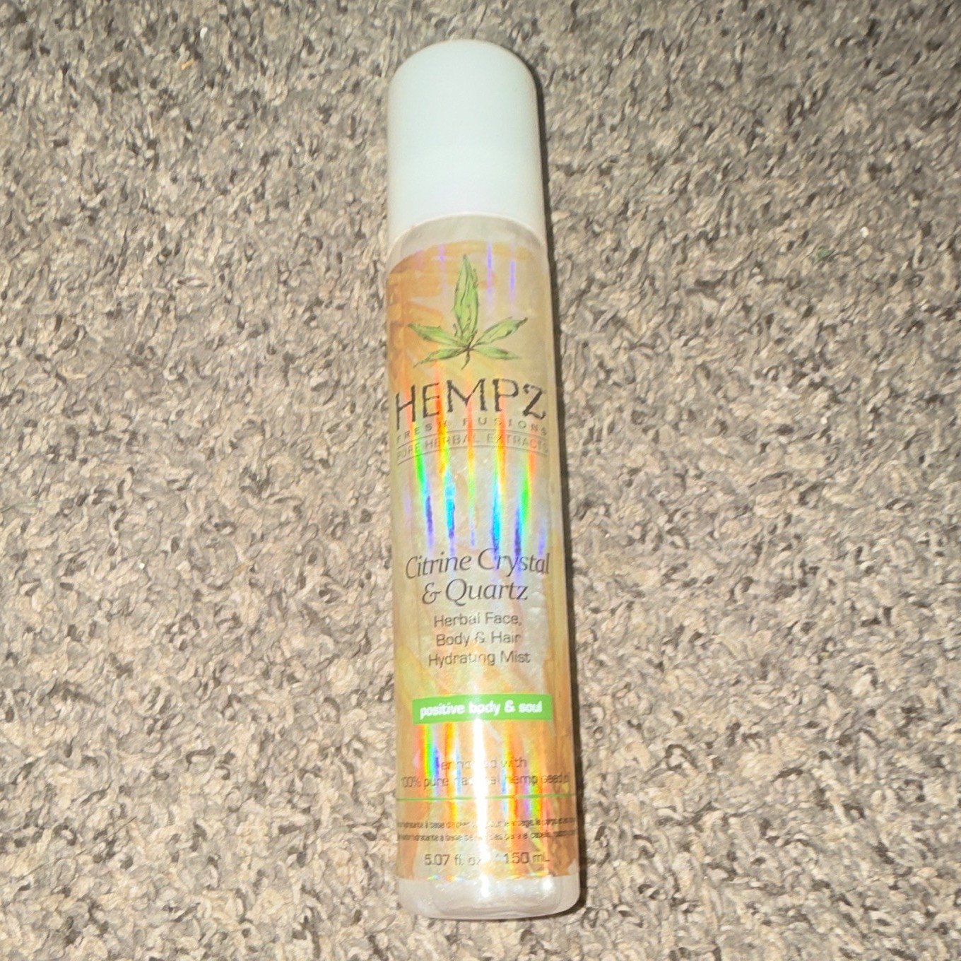 Hempz Citrine Crystal & Quartz Hydrating Mist for Face Body Hair 5.07 fl oz
