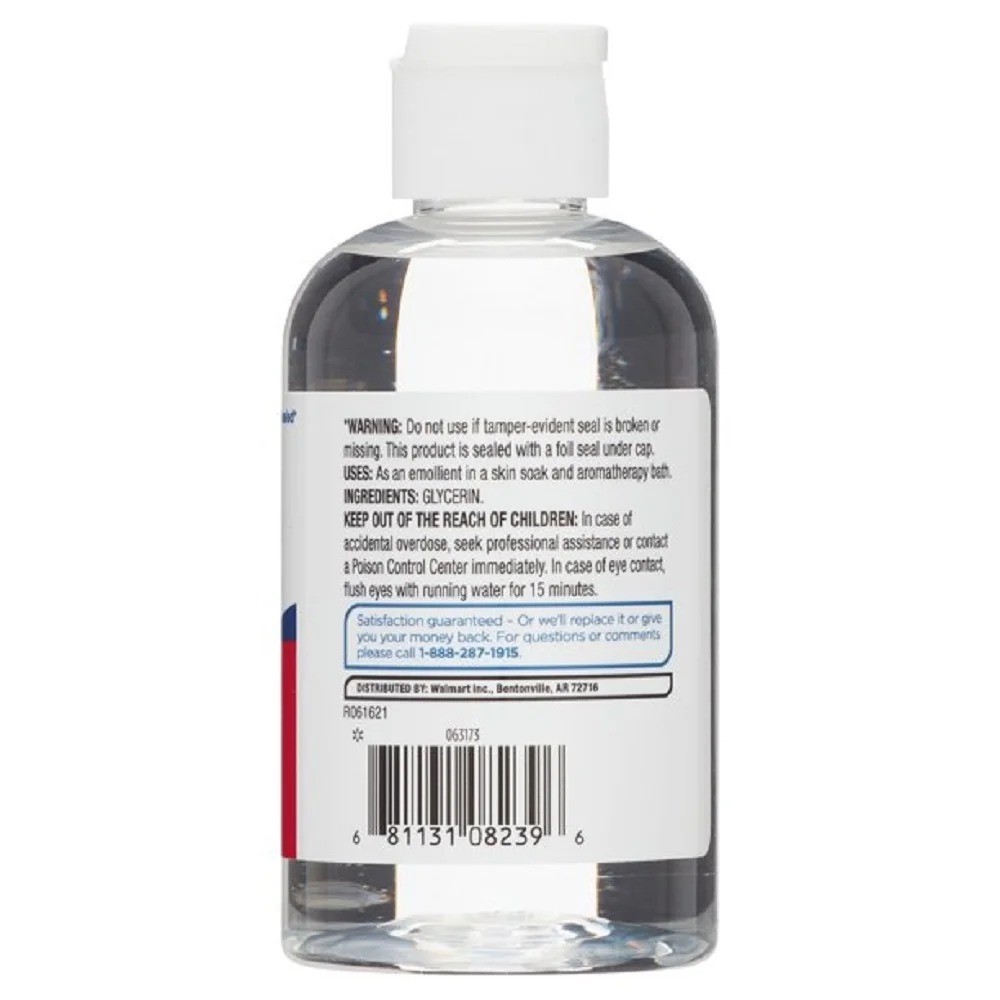 EQUATE PURE VEGETABLE BASED GLYCERIN USP 99.5% ANHYDROUS 6.oz , 2 Pack