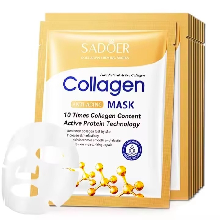 SADOER Collagen Face Mask Anti-Aging Firming Sheet Mask Skin Moisturizing Repair