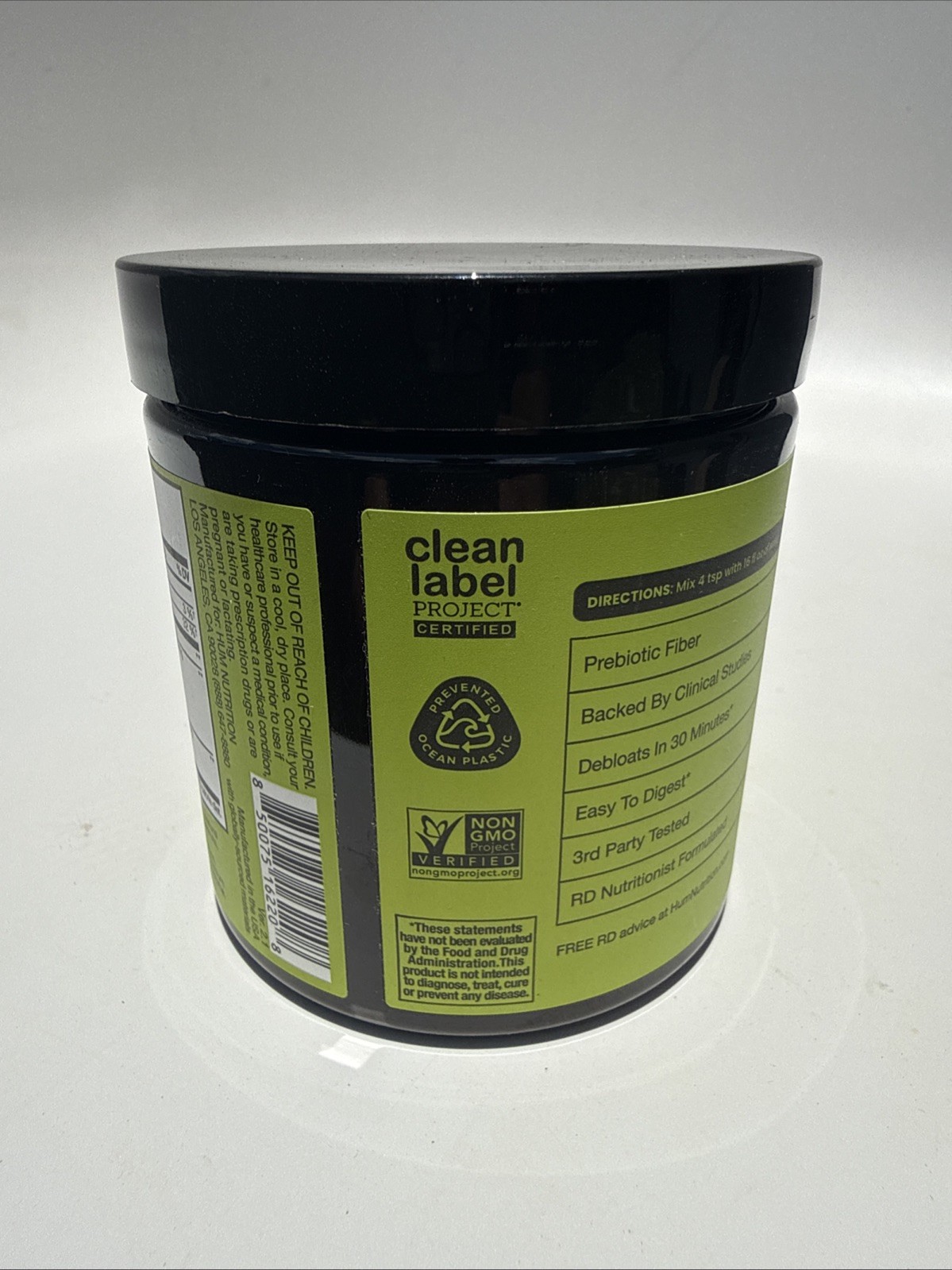 HUM Fiber Booster Flatter Me Debloat Feel Fuller Longer Strawberry Lemon 4oz