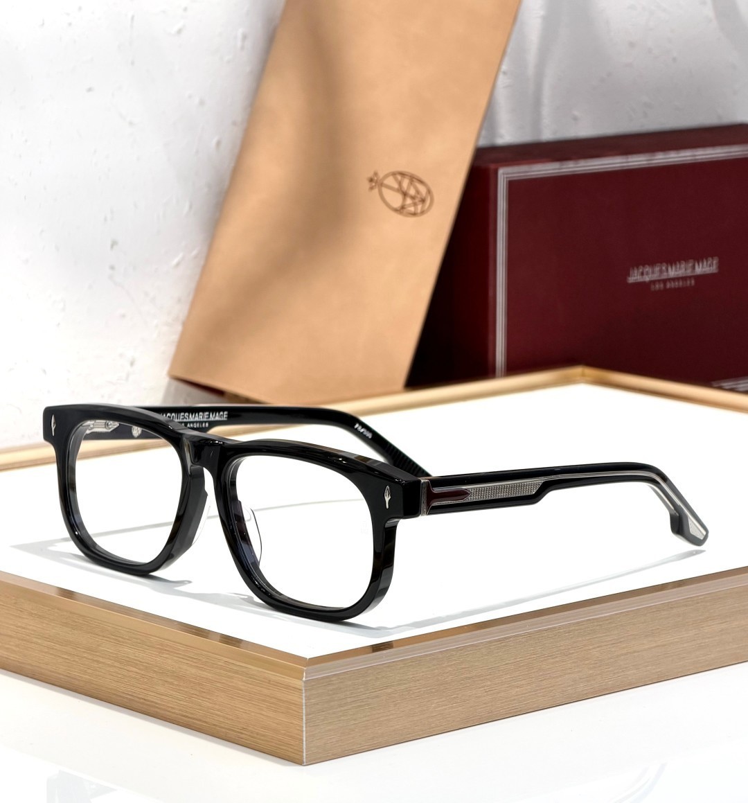 Jacques Marie Mage DEWITT Eyeglasses Black / Silver 58-19-147mm With Case