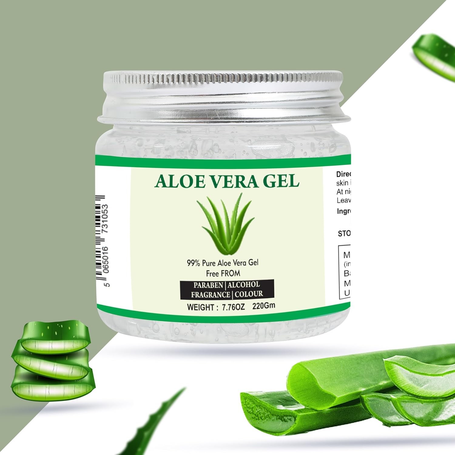 Aloe Vera Gel | 100% Pure Natural Aloe Gel | For Moisturizing Face Skin & Hair