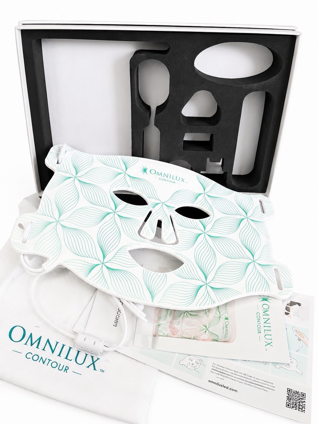 Omnilux Contour Anti-Aging LED Face Mask Open Box Tested & Working.(Never Used)