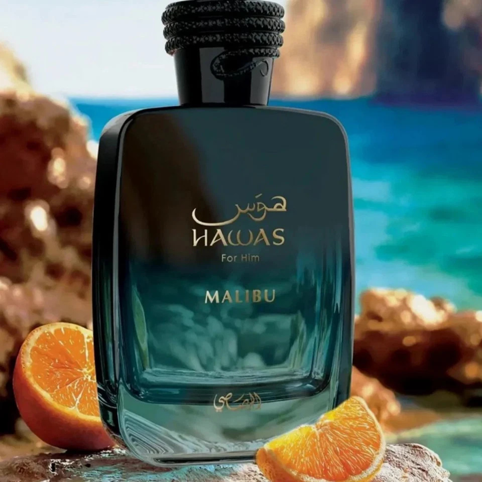 Hawas for Him Malibu Eau de Parfum 100ml 3.38fl.oz Men Aquatic Citrus Fragrance
