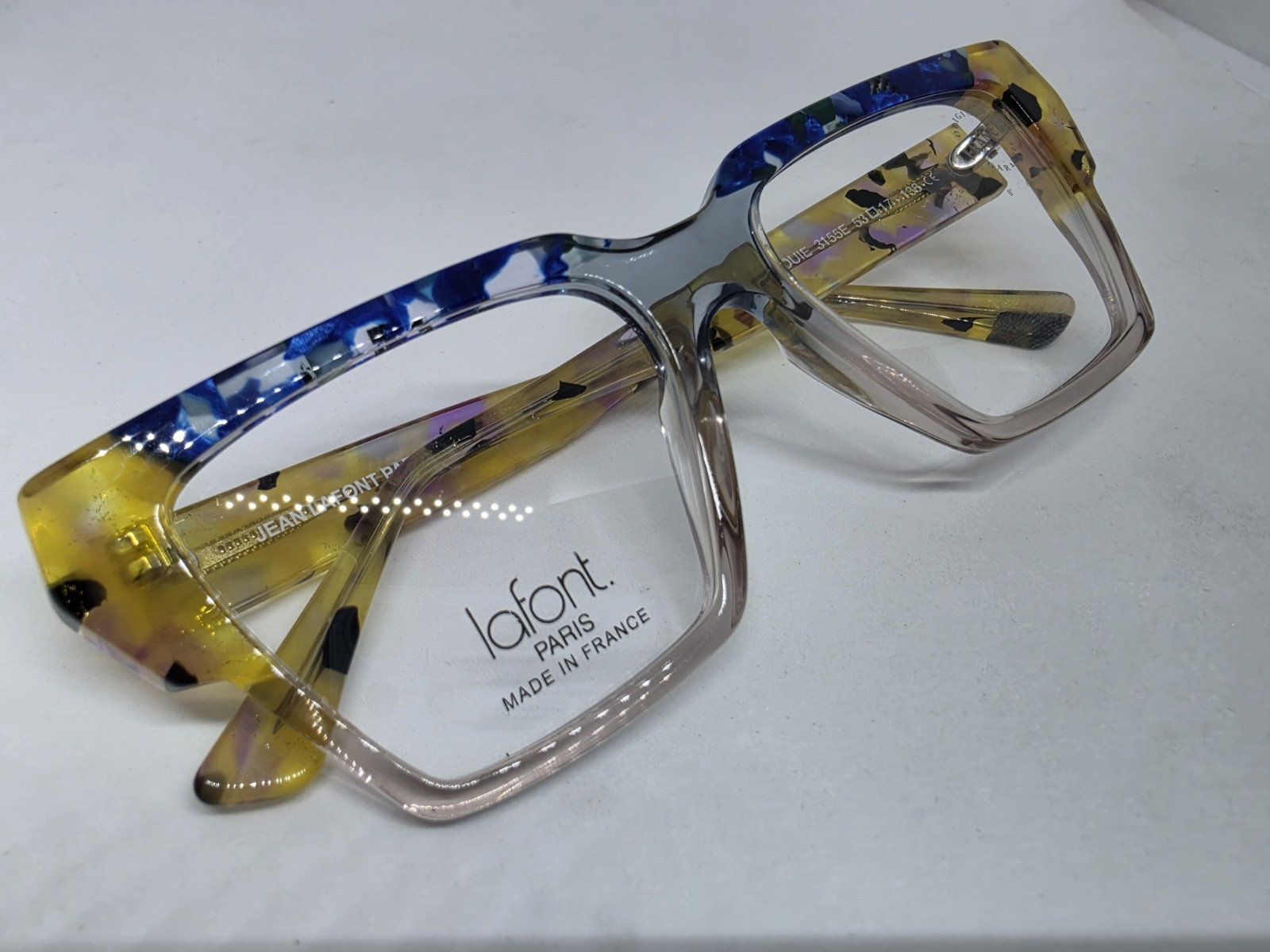 JEAN LAFONT PARIS INOUIE 3155E YELLOW BLUE EYEGLASSES NEW AUTHENTIC FRANCE