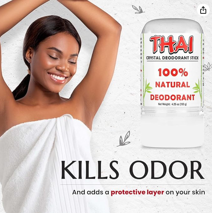 Thai Deodorant Stone Thai Crystal Deodorant Stick 4.25 oz Stick(S)