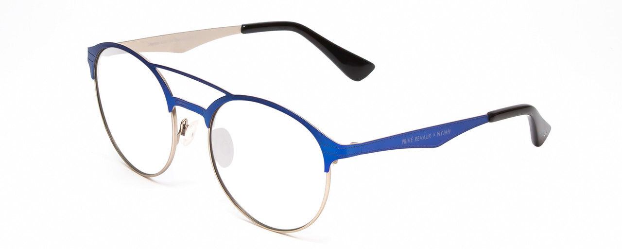 Prive Revaux Laguna Designer Reading Glasses Matte Royal Blue/Silver/Black Aviat