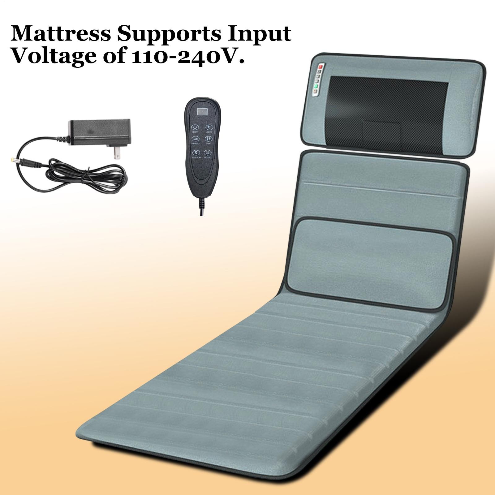 Full Body Massage Mat with Heat, Movable Shiatsu Neck Back Massager Pillow