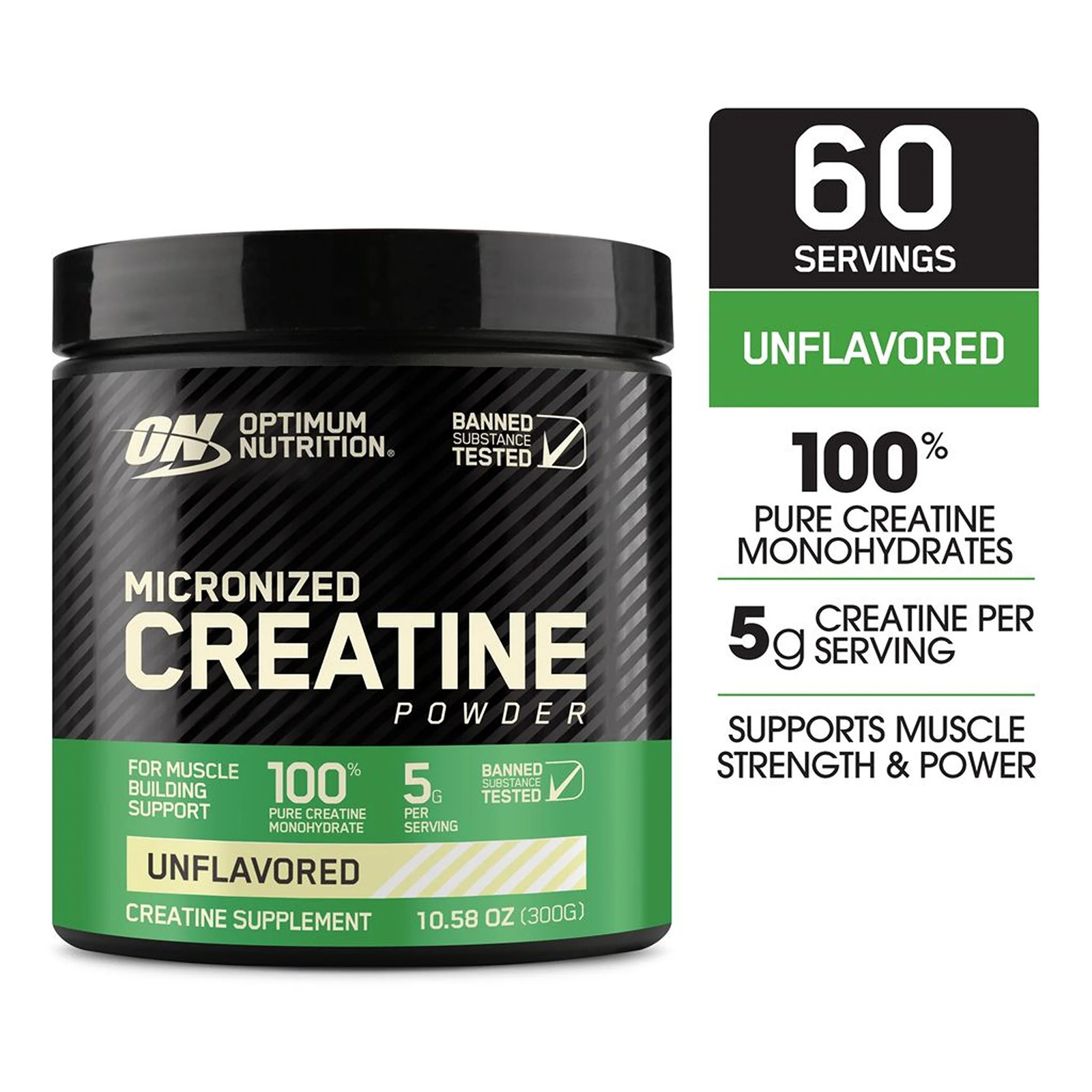 Optimum Nutrition Micronized Creatine Powder Unflavored 60 Servings