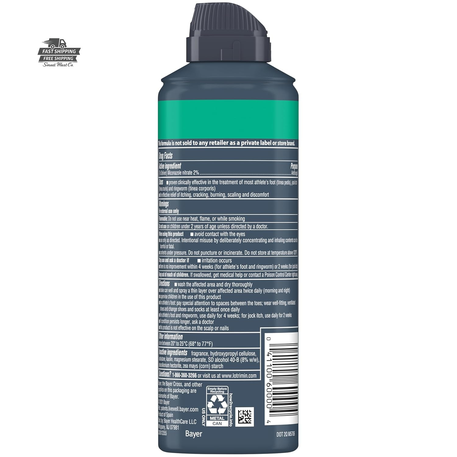 Lotrimin Medicated Powder Spray Miconazole 4.6oz 3 Pack