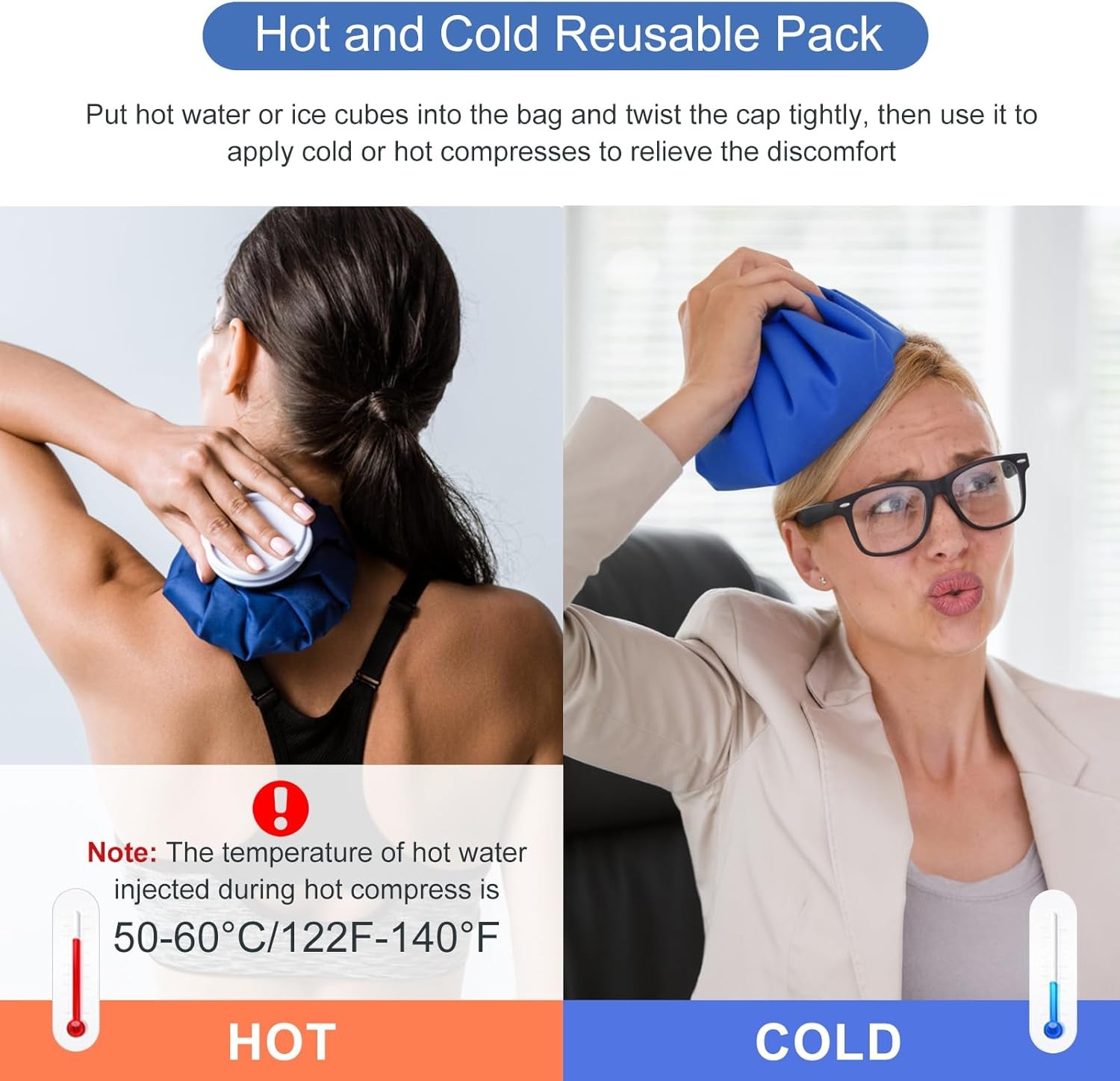 Ice Bags Packs Knee Neck Reusable Cold Relief Pain Headache Sport Injury Lot