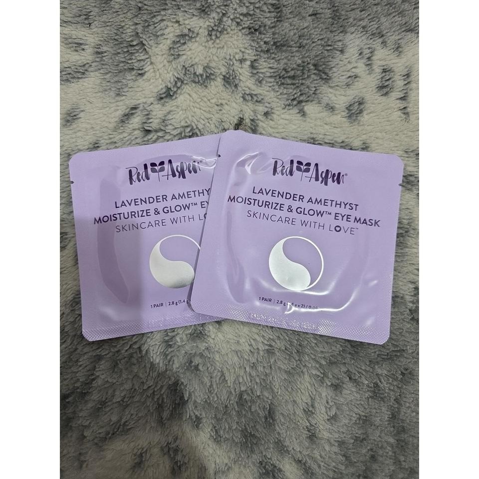 Red Aspen Lavender Amethyst Moisturize & Glow Face Eye and Lip Mask Set 6 Pack
