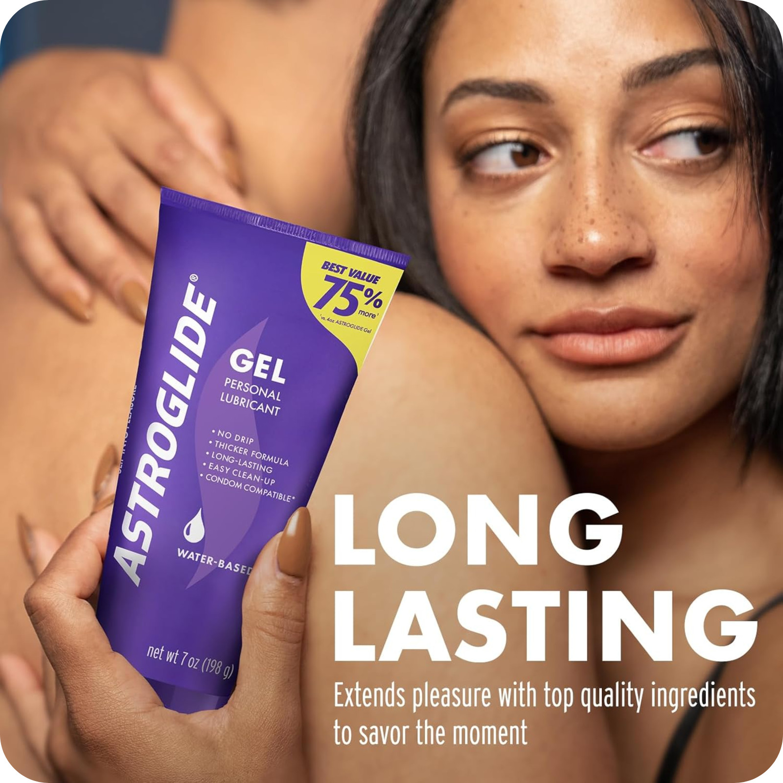 Astroglide Water-Based Gel Personal Lubricant 7 oz Toy Safe No Drip