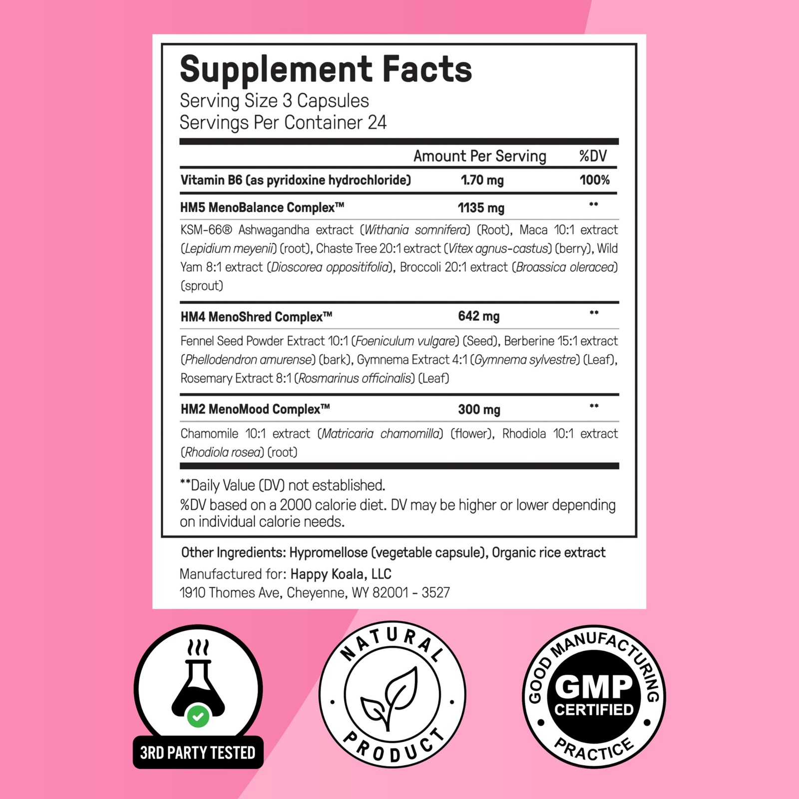 Happy Mammoth **Not Available Hormone Harmony Natural Hormonal Support for Women