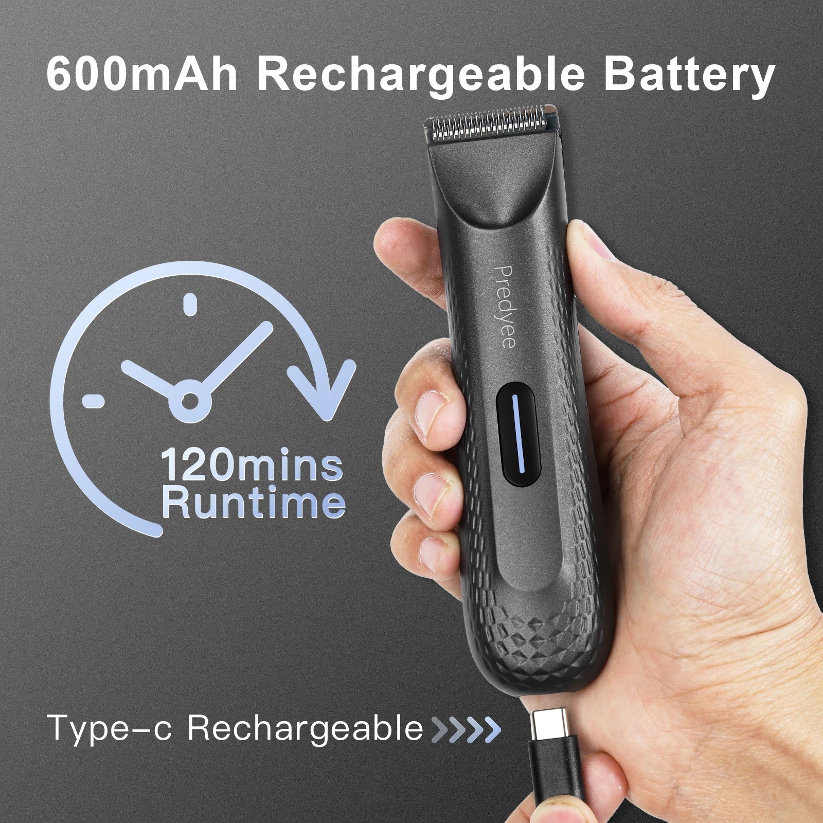 Electric Groin Hair Trimmer for Men,Body Groomer & Pubic Waterproof Hair Trimmer