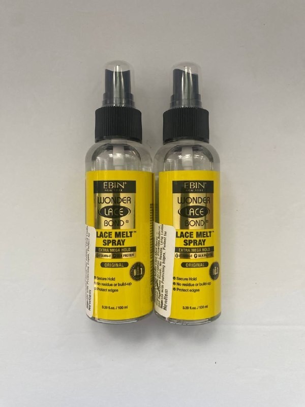 (2) Wonder Lace Bond Melt Spray 3.39 FI Oz Extra Mega Hold Vitam. E Silk Protein