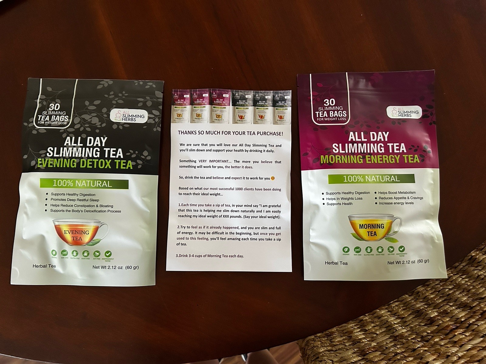 All Day Slimming Tea For Weight Loss – All Natural 30 Days Detox Tea That Fla…