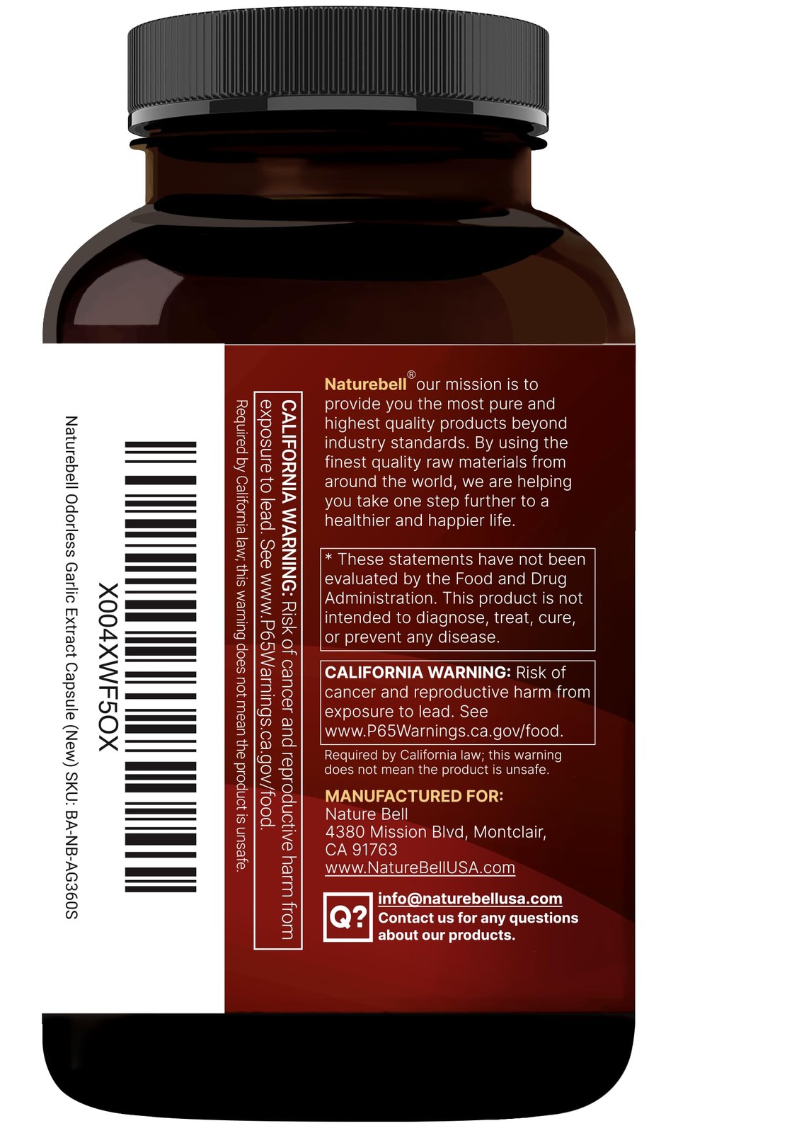 NatureBell Aged Garlic Extract 1,000mg, Over 2 Years 360 Count (Pack of 1)