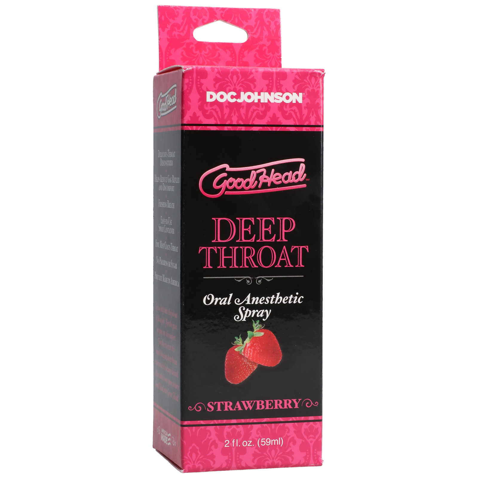 DEEP THROAT SPRAY ORAL SEX GOODHEAD, STRAWBERRY, BEST SELLER ORAL SPRAY. 2 OZ