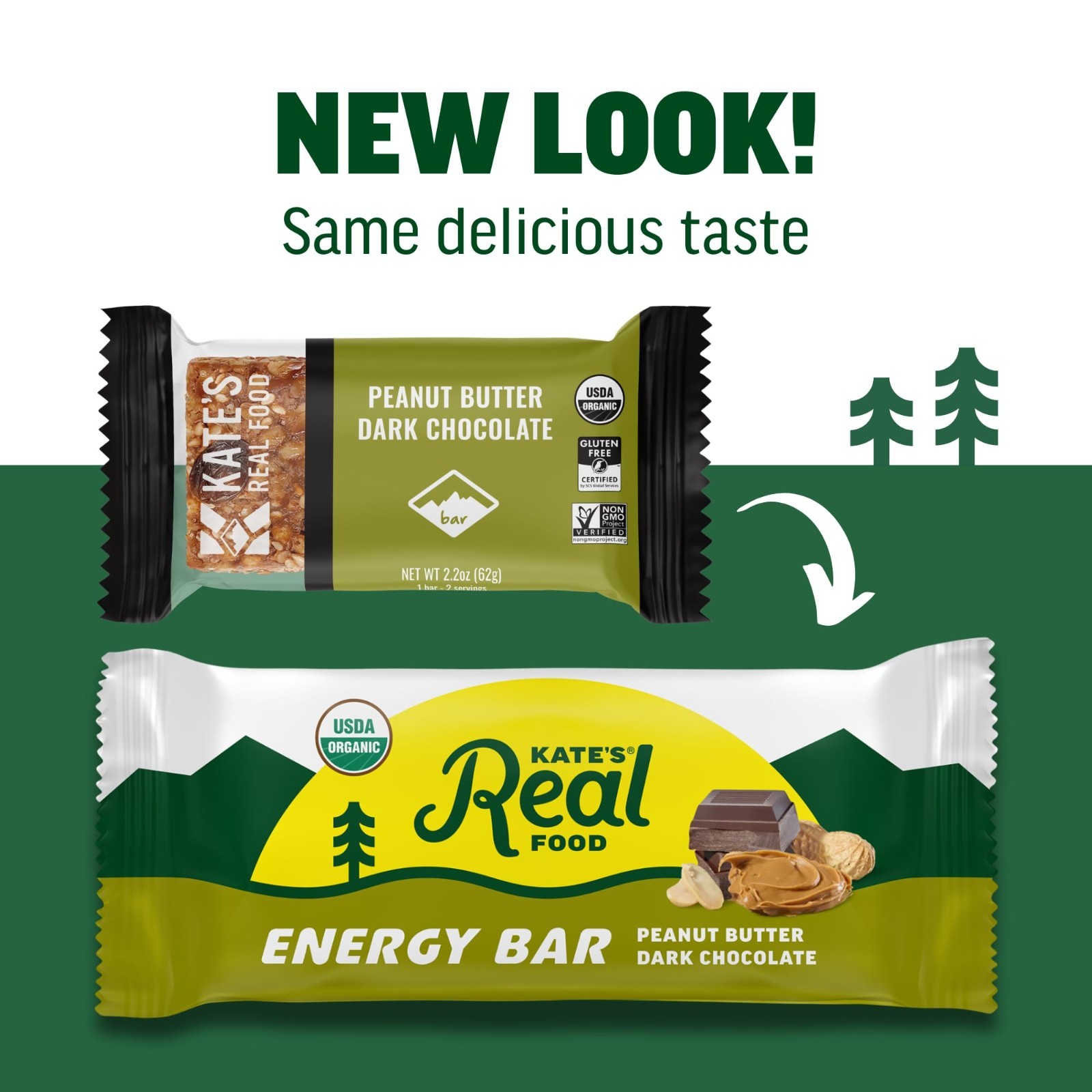 Organic Energy Bars – Non-GMO, Gluten-Free, All-Natural Snack – Peanut Butter &