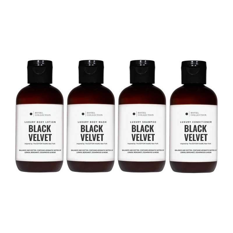 NIB Hotel Collection Luxury 4pc Travel Set in Scent Black Velvet MSRP $57.97