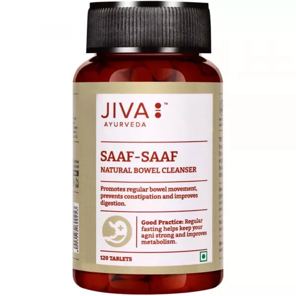 Jiva Ayurveda SAAF SAAF Tablets (120tab) Natural Bowel Cleanser