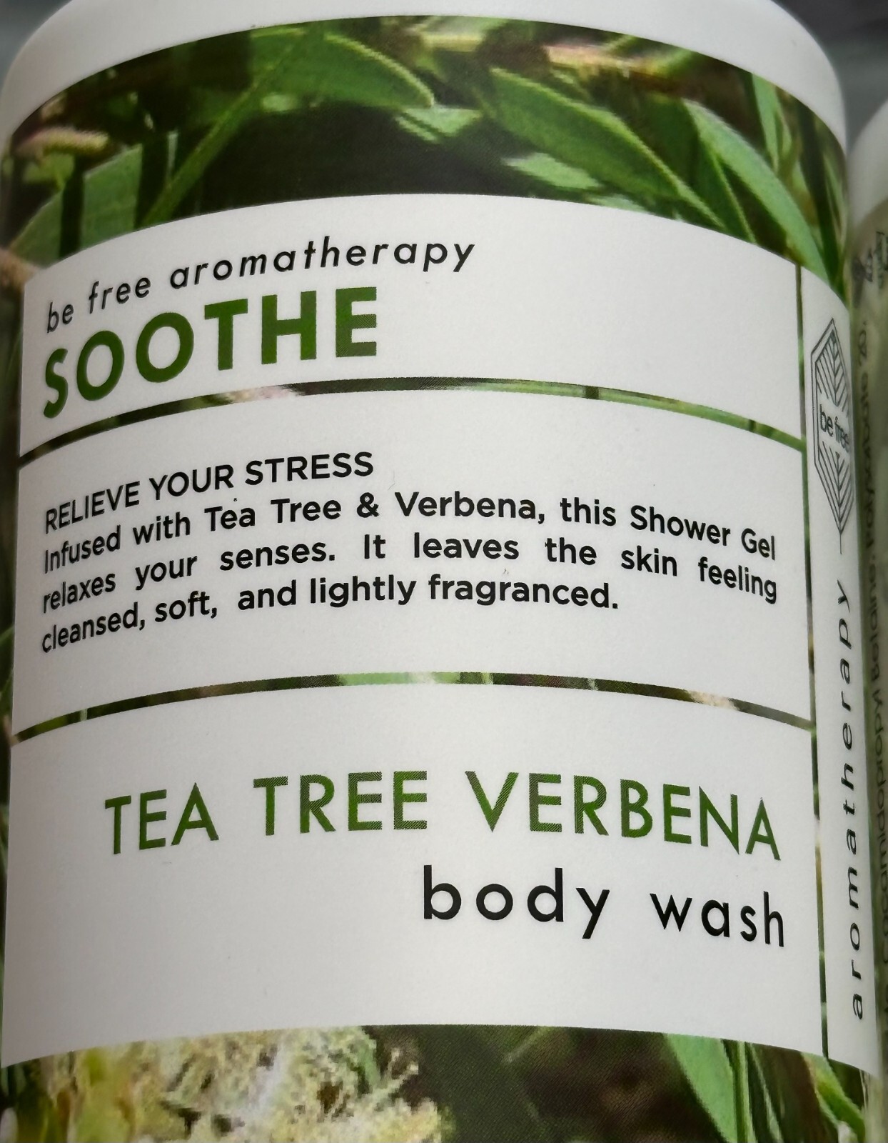 (2-Pack) BE FREE aromatherapy SOOTHE ~ TEA TREE VERBENA Stress Relieve BODY WASH