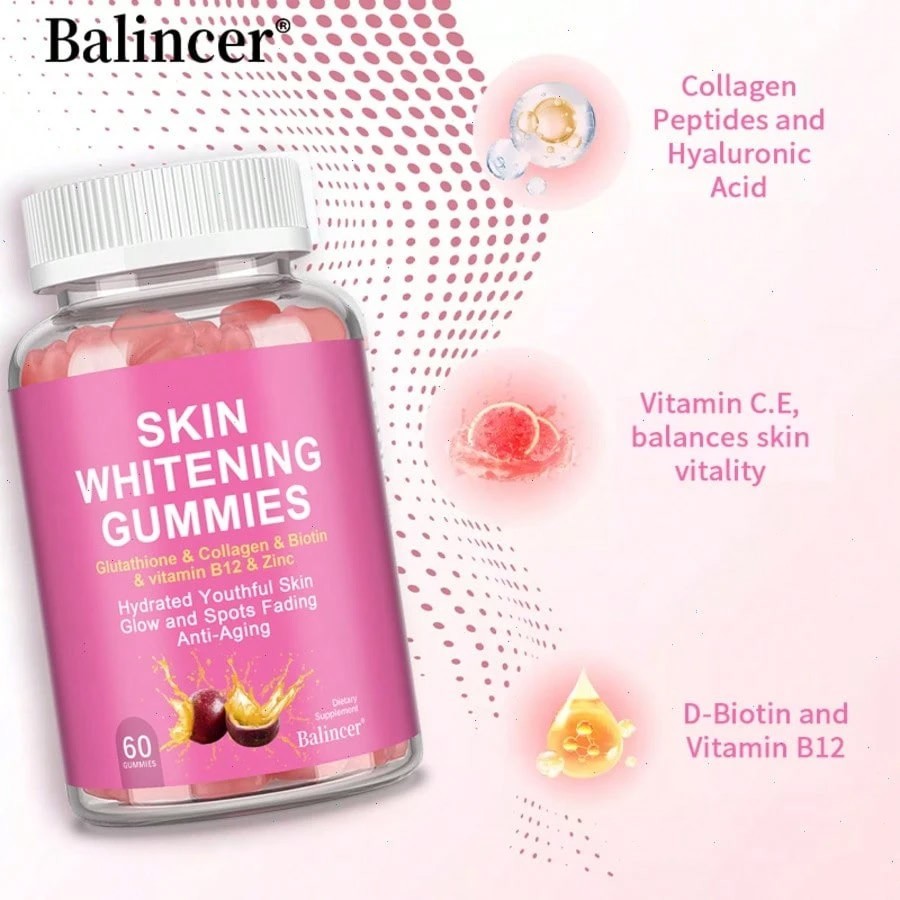 Glutathione Collagen Biotin Chewable Gummies 60 Count Adult Formula