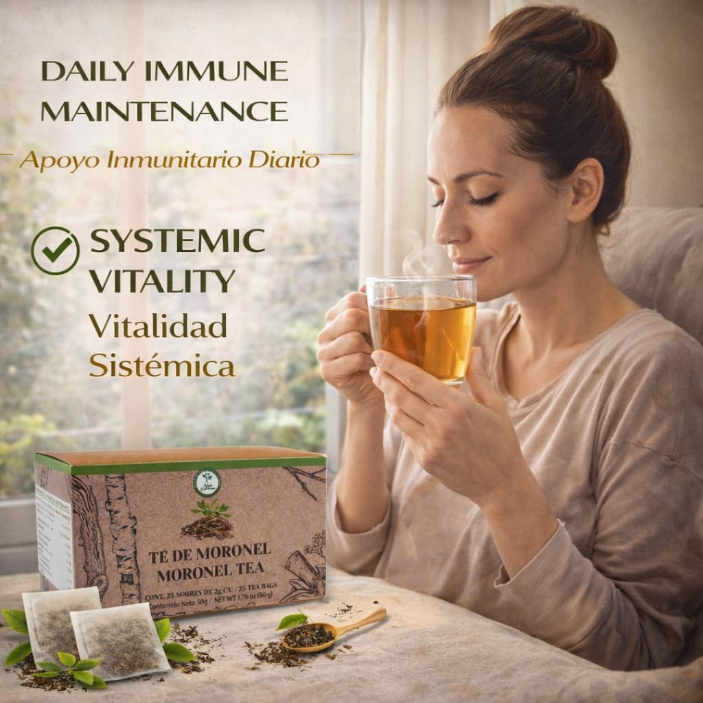 Moronel Tea – 100% Natural, Vegan, Hecho en México | 25 Tea Bags | Te De Morone