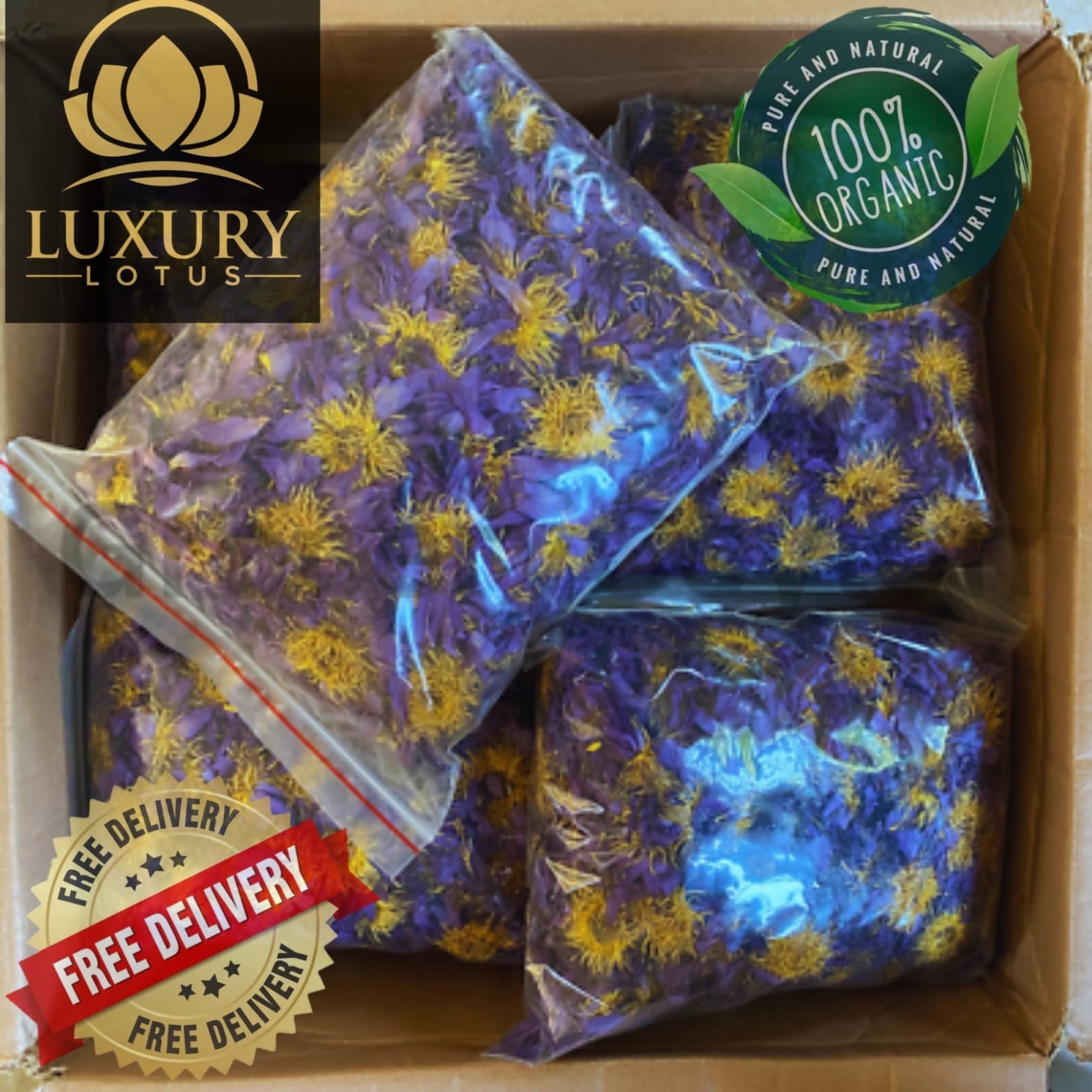 Blue Lotus |Nymphaea Caerulea| 100% Organic Herbal Hand Picked Pure Flowers Tea!