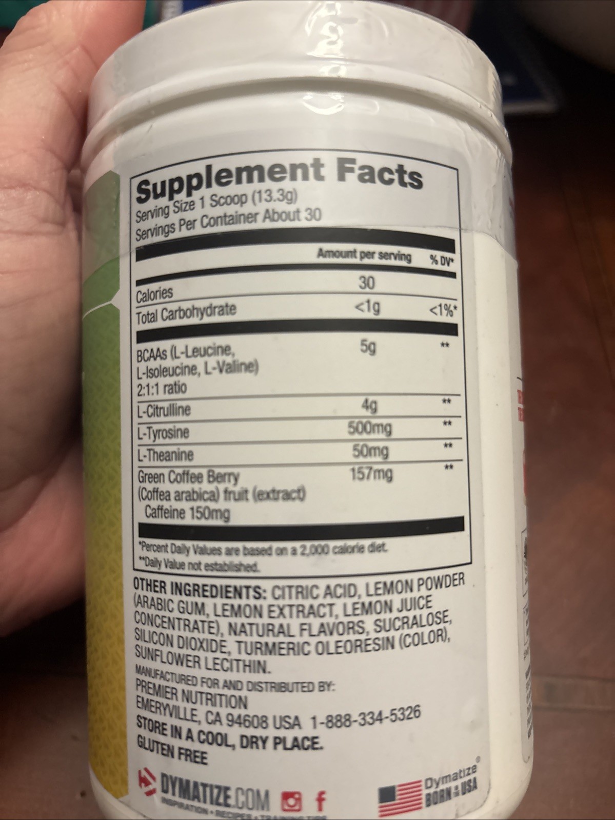Dymatize Energyze Pre-Workout – Lemon Lime – 30 Servings – 14.1 oz