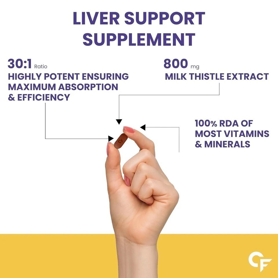 Liver Detox Supplement with Milk Thistle | 800mg Milk Thistle Extract 120 tablet