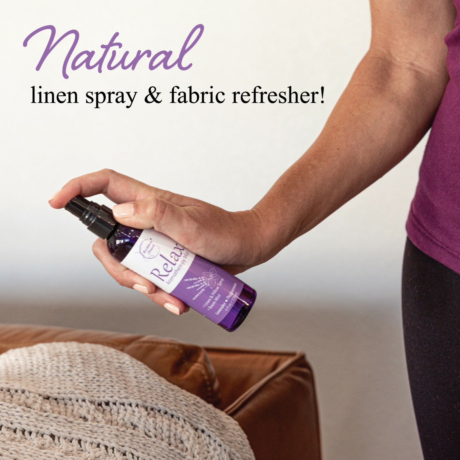 Relax Aromatherapy Spray – Lavender & Peppermint – Room, Linen & Pillow Mist 4oz