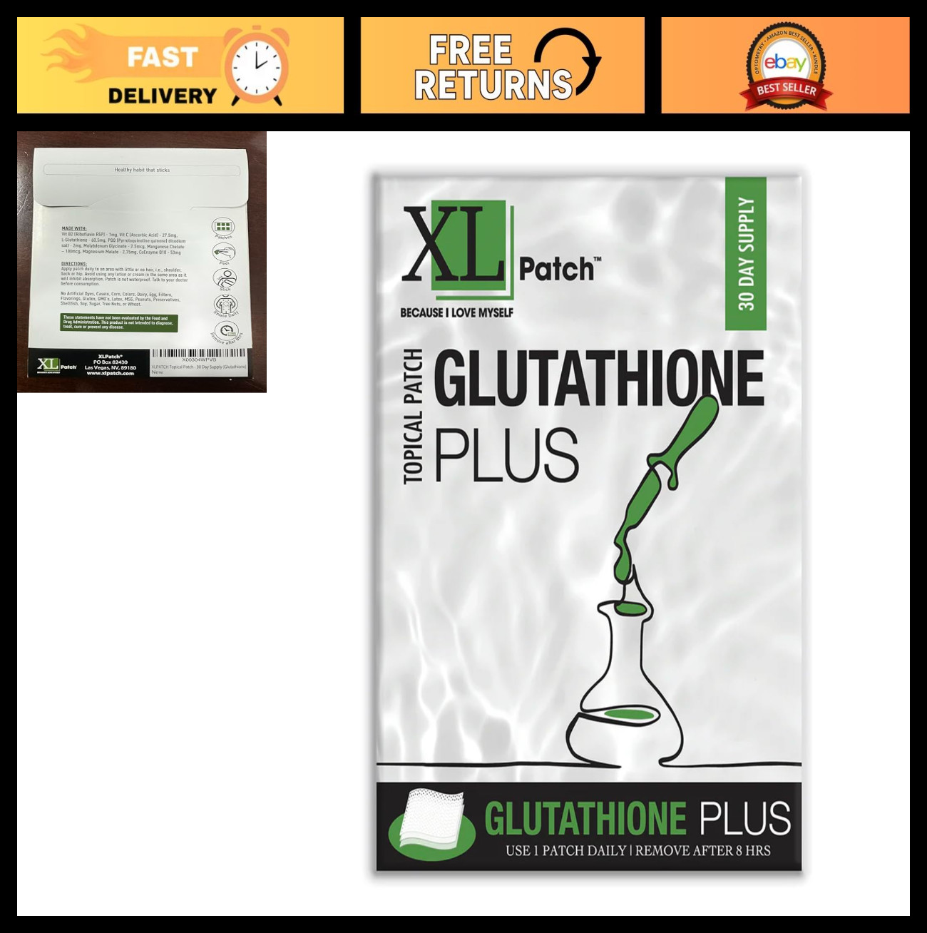 Glutathione Supplement – 60-Day Supply for Antioxidant Support & Detox